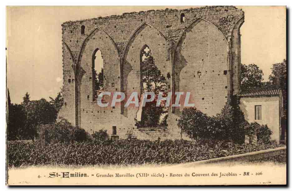 St-Emilion - Grandes Murailles (13th century) - Remains of the Jacobins Convent - BR - 206