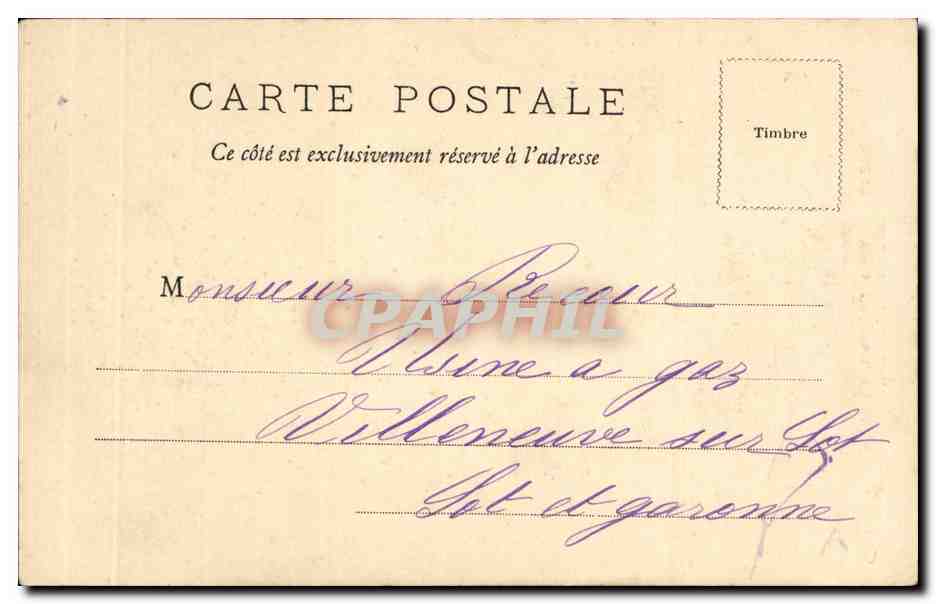 Bazas CPA Place Nationale Cathedrale Saint Jean — Back