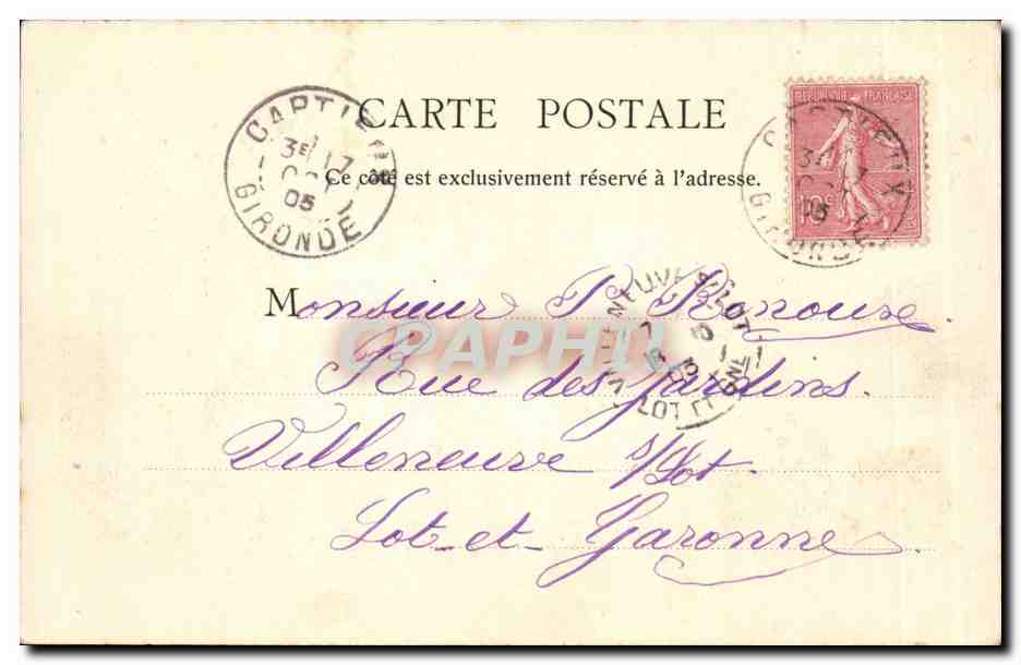 CPA Le Bazadais Chateau de Roquetaillade — Back
