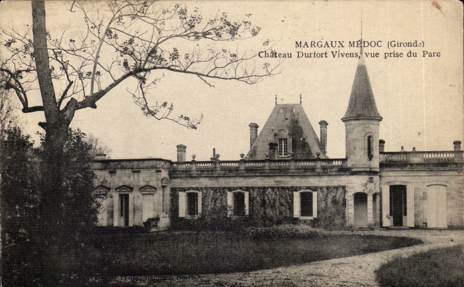 Margaux Medoc CPA Chateau Durfort Vivens vue prise du parc