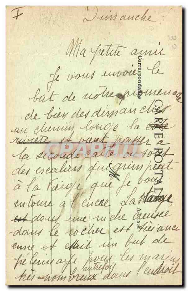 Marmisson CPA Commune de Gauriac Vue generale prise du haut des rochers — Rückseite