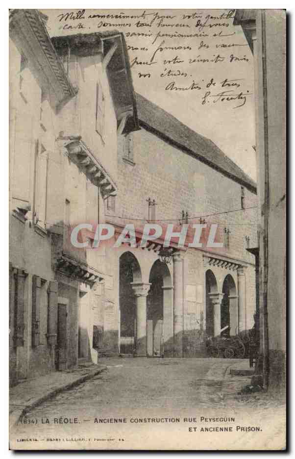 La Réole — Ancienne construction rue Peyseguin et ancienne prison — Henry & Gillier, n° 834