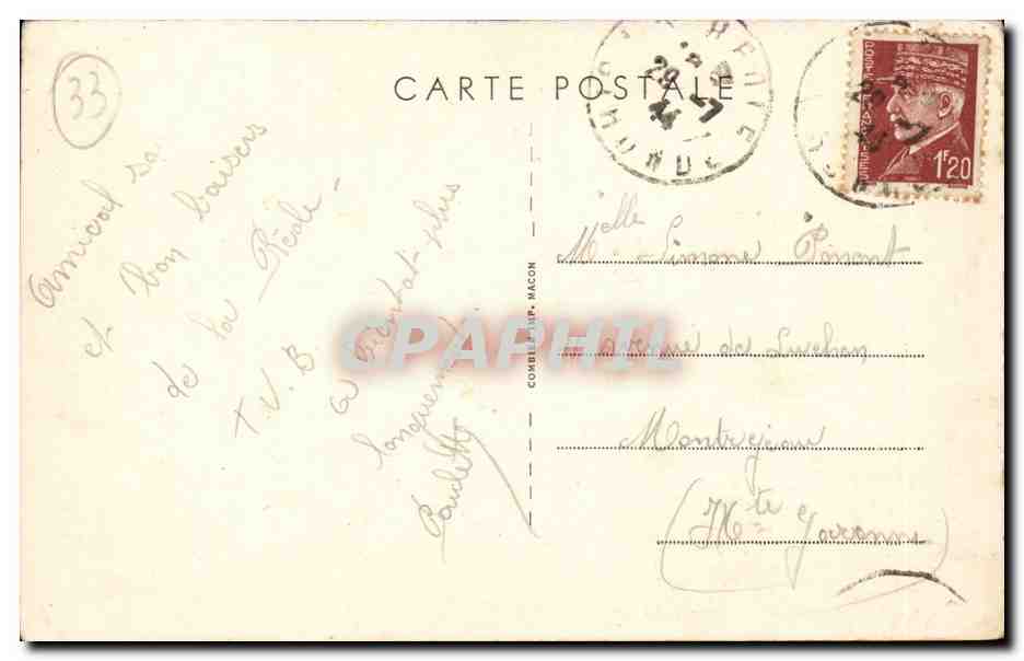 La Réole (Gironde) — Château des Quatre-Sos — éditeur Cim — Rückseite
