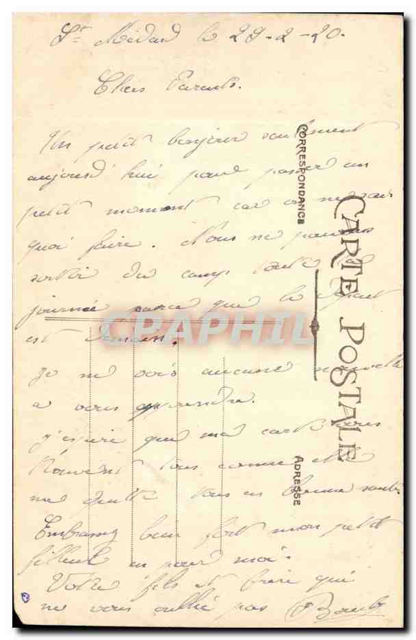 Camp de St-MÉDARD-en-JALLES (Gironde) — Entrée du Camp — A.H. 10 — Reverso