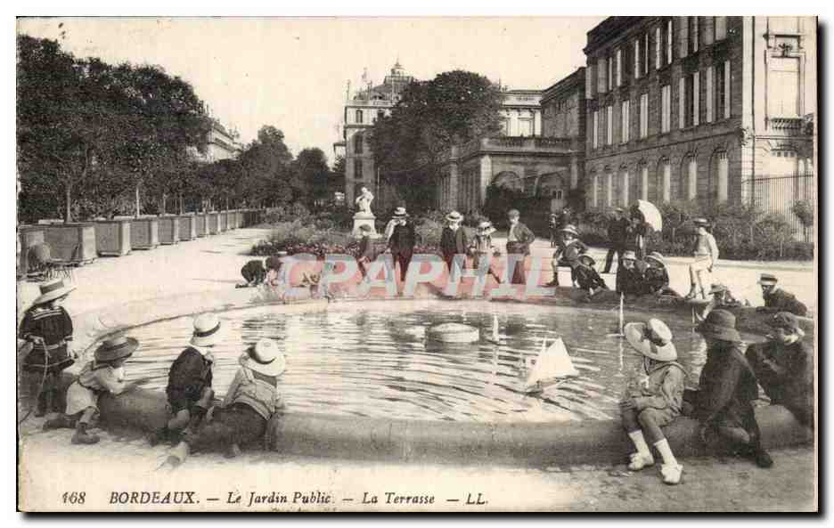 Bordeaux CPA Le jardin public la terrasse (enfants)