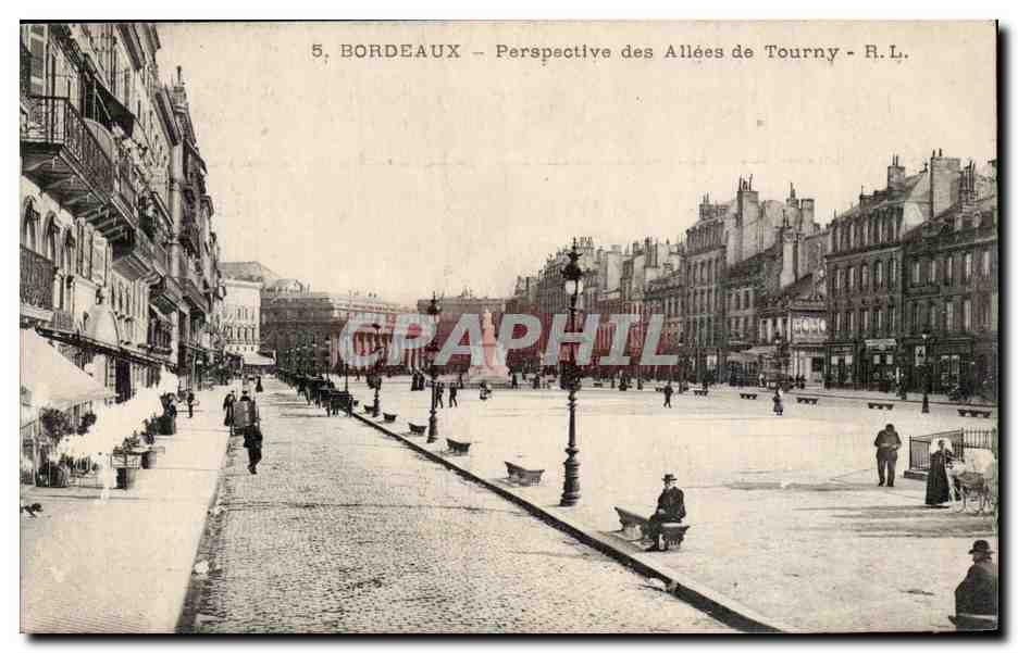 Bordeaux — Ansicht der Allées de Tourny — R.L.