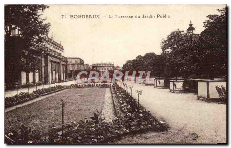 Bordeaux CPA La terrasse du jardin public