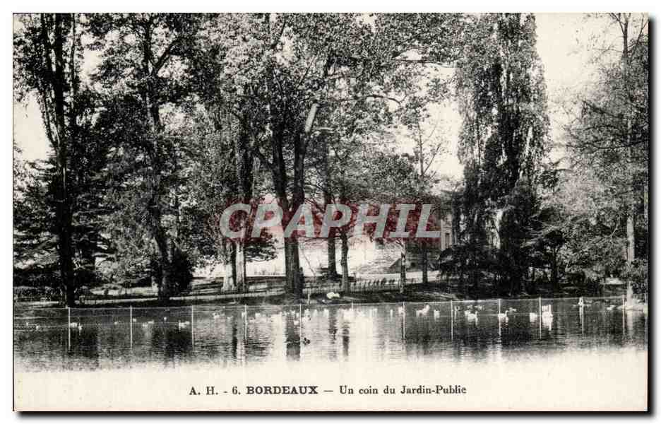 Bordeaux CPA Un coin du jardin public