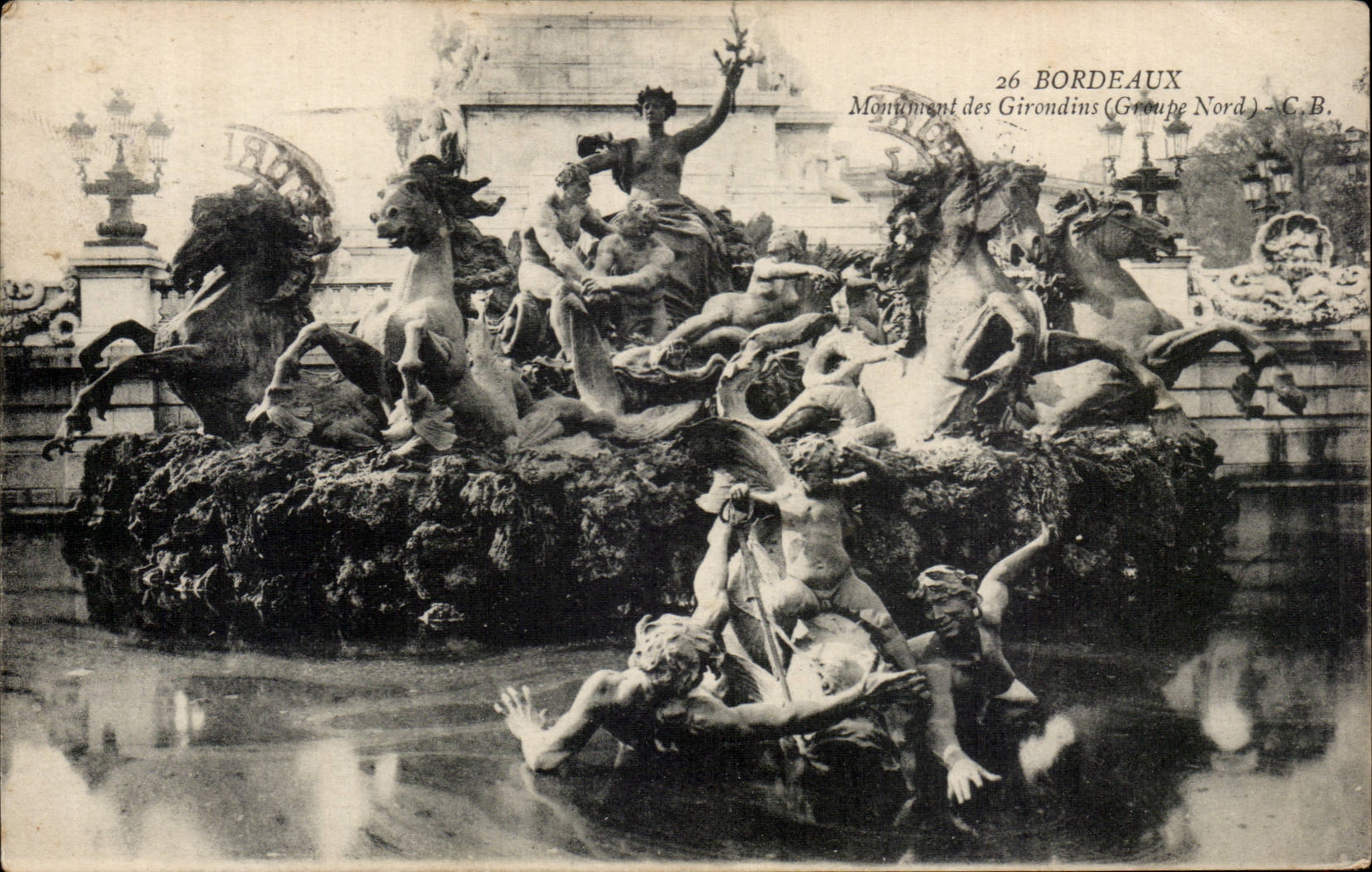 Monument des Girondins (Groupe Nord) — Bordeaux — C.B.