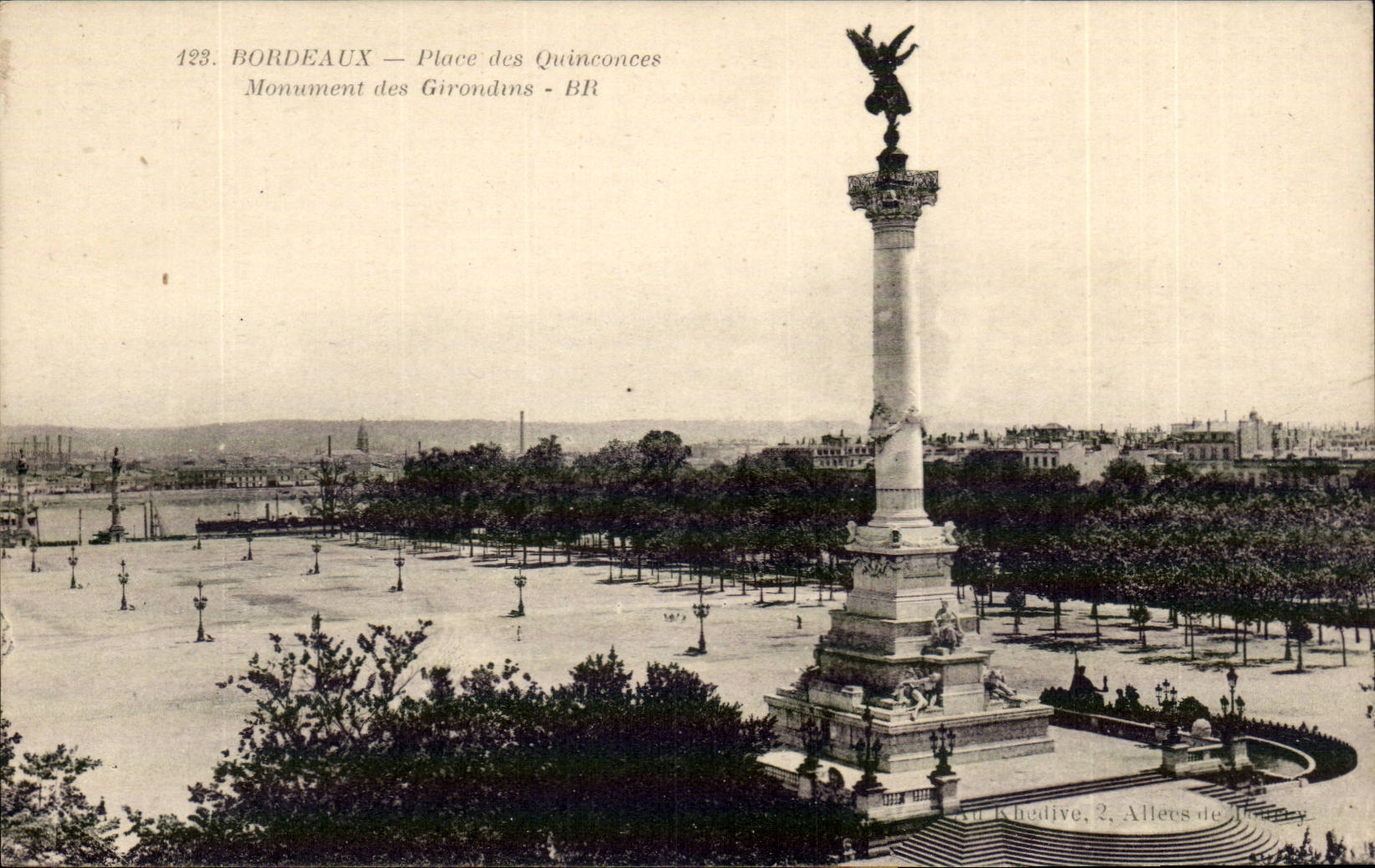 Bordeaux CPA Place des Quinconces Monument des Girondins