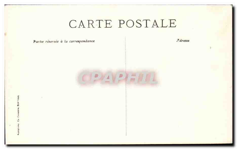 Bordeaux CPA Monument Gambetta — Verso