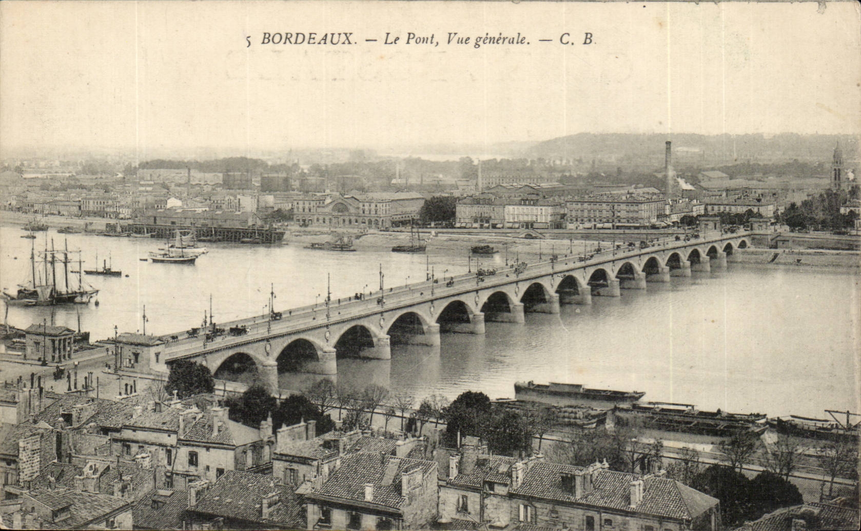 Bordeaux CPA Le pont vue generale