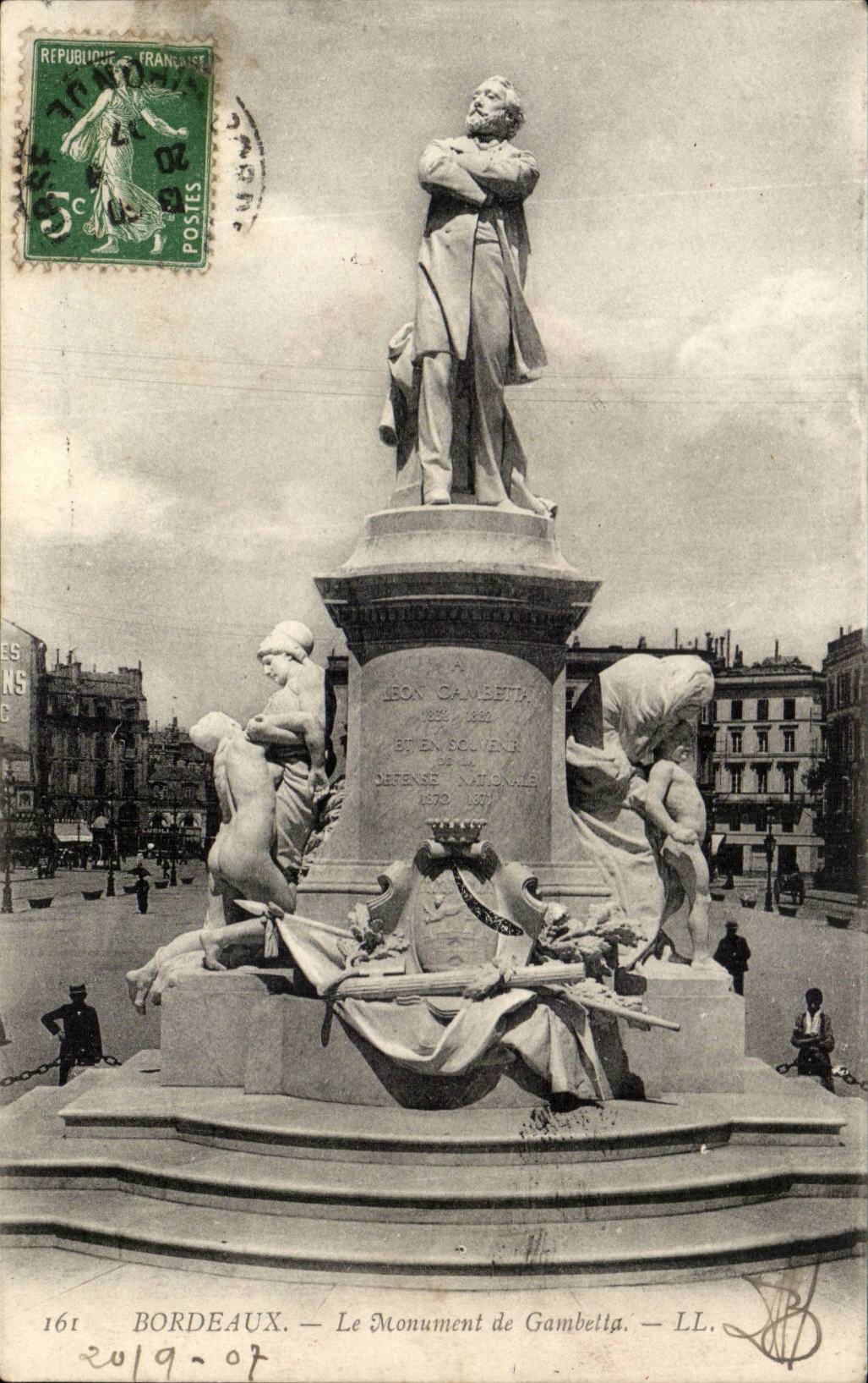 Bordeaux CPA Le monument de Gambetta