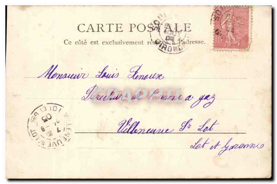 Soulac sur Mer CPA La basilique — Rückseite