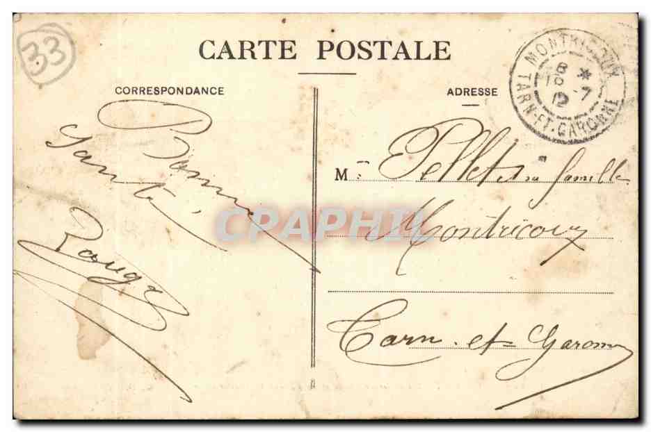 Lormont — Der Große Platz und der Fluss 'Garonne' — Marcel Delboy, Phototypie, Bordeaux — Rückseite