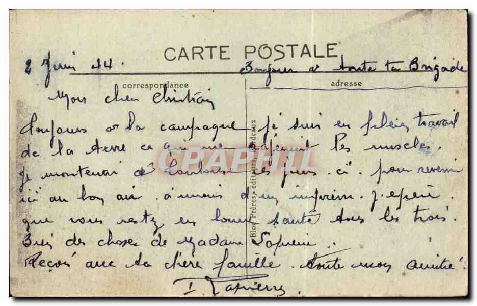 Saint Emilion CPA Grandes murailles Restes du couvent jacobin — Rückseite