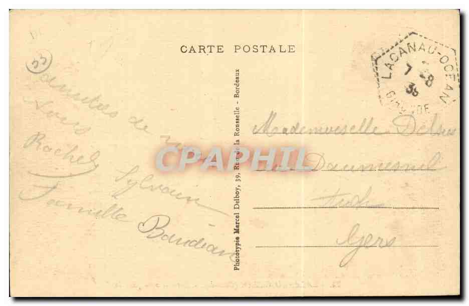 Lacanau ocean CPA Apres le bain — Verso