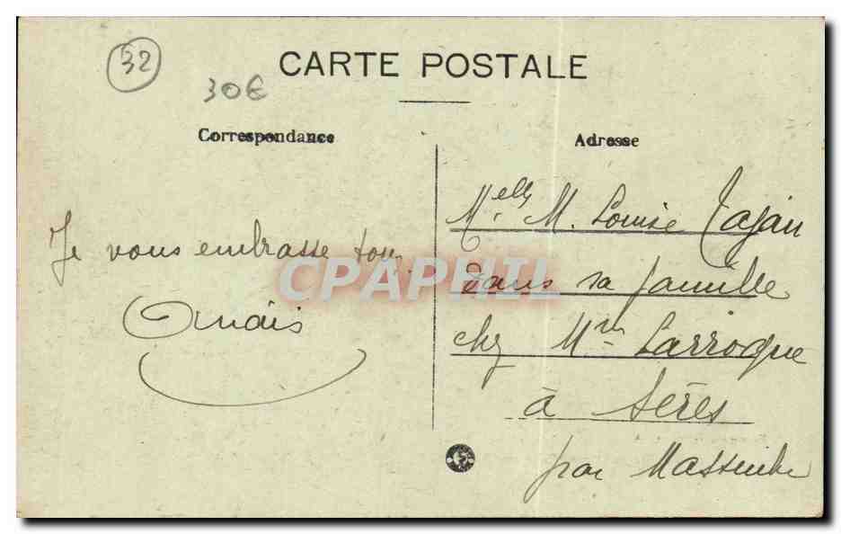 Gascogne CPA Types gascons Foiral d'Auch (boeufs elevage) TOP — Rückseite