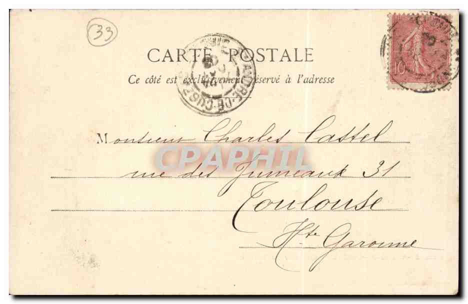 St-André-de-Cubzac — Château du Bouilh — Éditeur Henry Guillier, 31, 42 bis et 44, rue Founeuve, Libourne — Verso