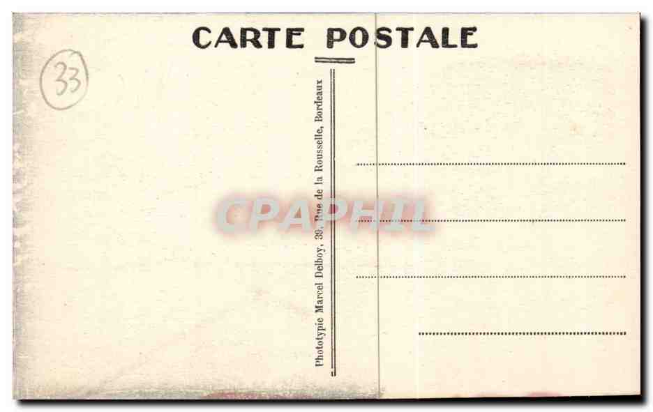 Camp Militaire de SOUGE (Gironde) — Casernement — M. D. — Verso
