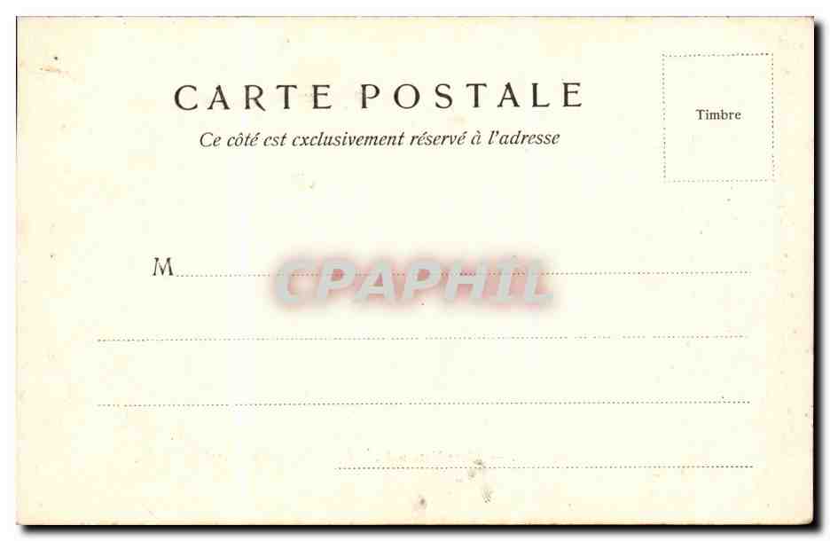 Bazas CPA Place nationale Cathedrale et hotel de ville — Back