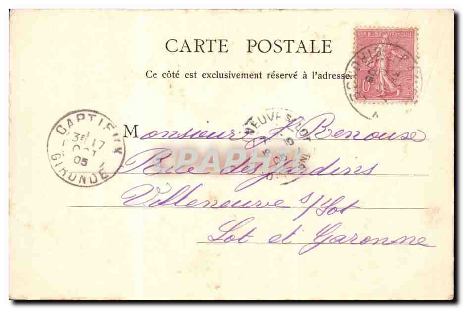 Le Bazadais CPA Le pont de la Trave Bazas — Back