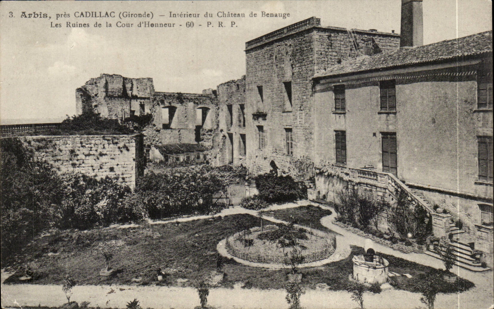 Arbis, près CADILLAC (Gironde) — Intérieur du Château de Benaugé — P.R.P. n°60