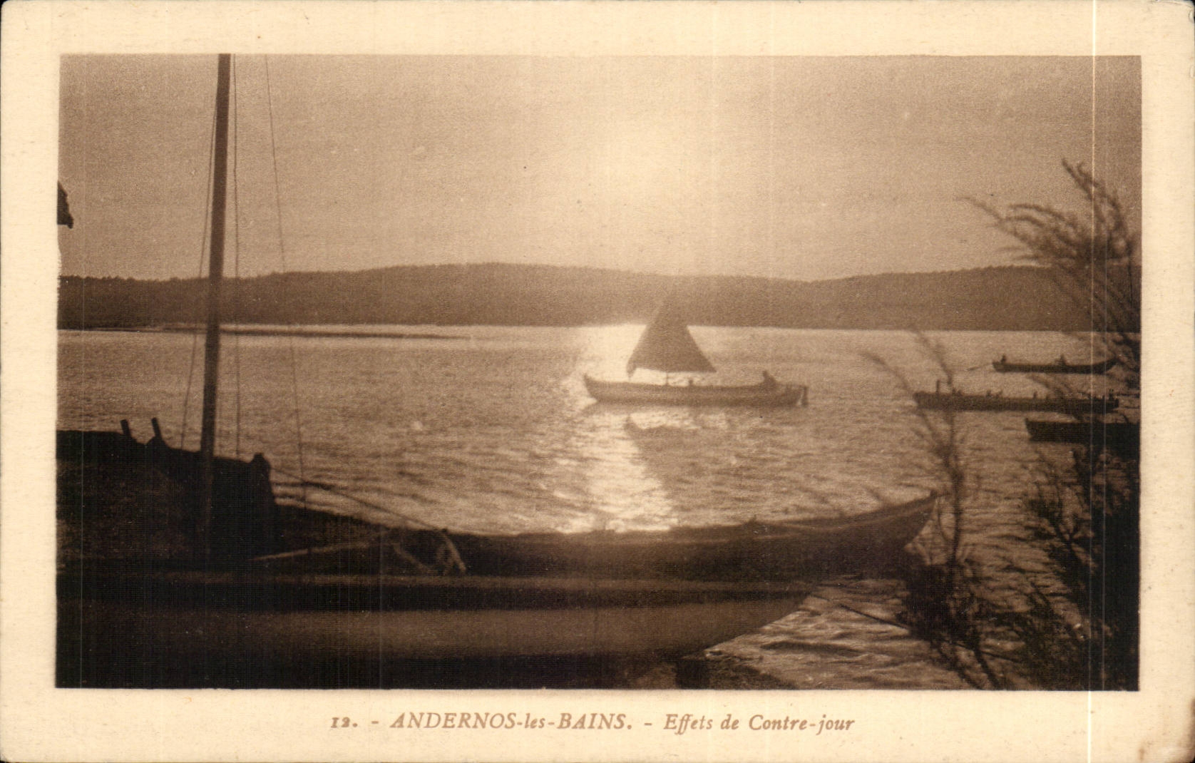 Andernos les Bains CPA Effets de contre jour