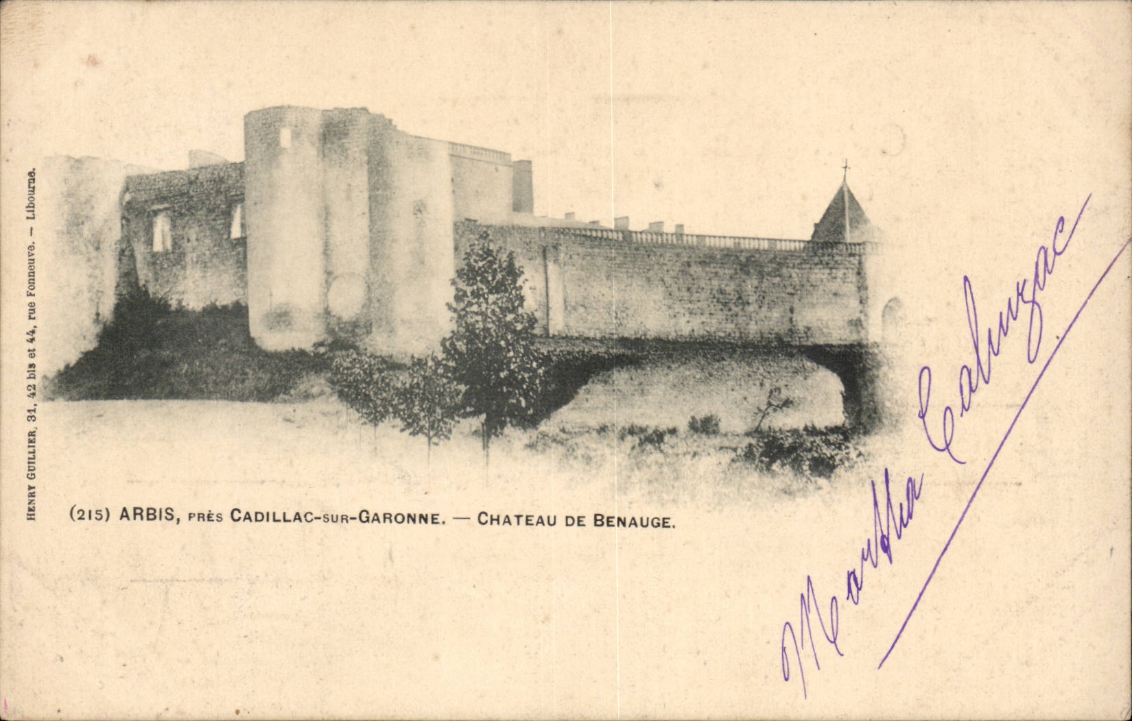 Arbis, nahe Cadillac-sur-Garonne — Château de Benaugue — Henry Guillier, Libourne