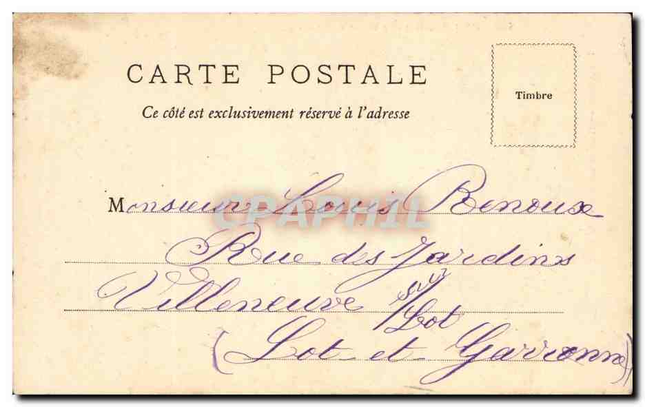 CPA Bazas Remparts Porte du Gisquet — Back