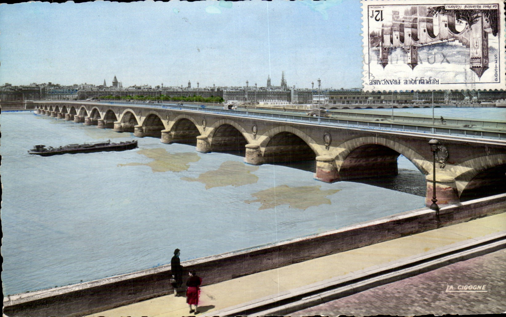 CPSM Bordeaux Le pont sur la Garonne