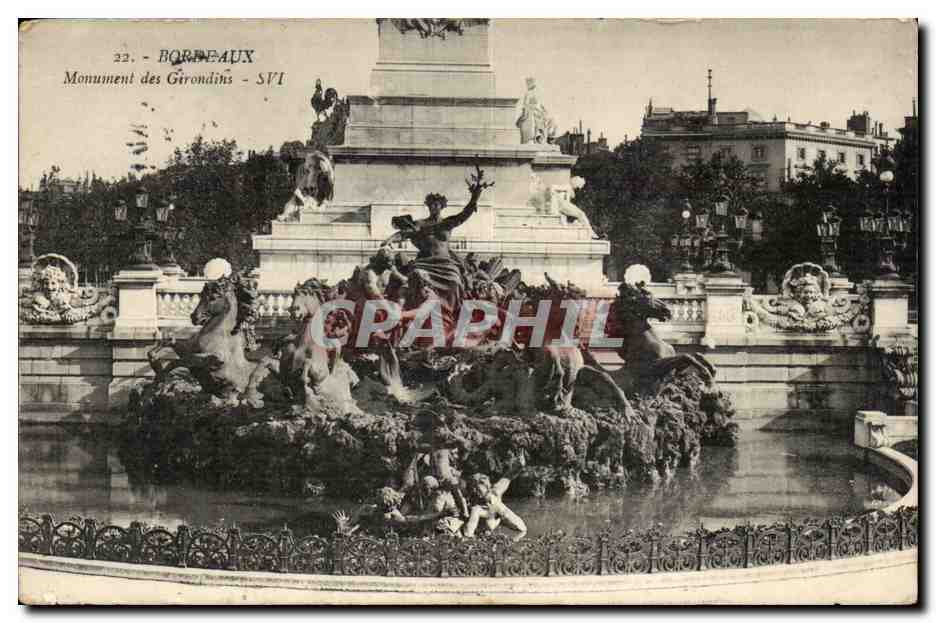CPA Bordeaux Le monument des Girondins