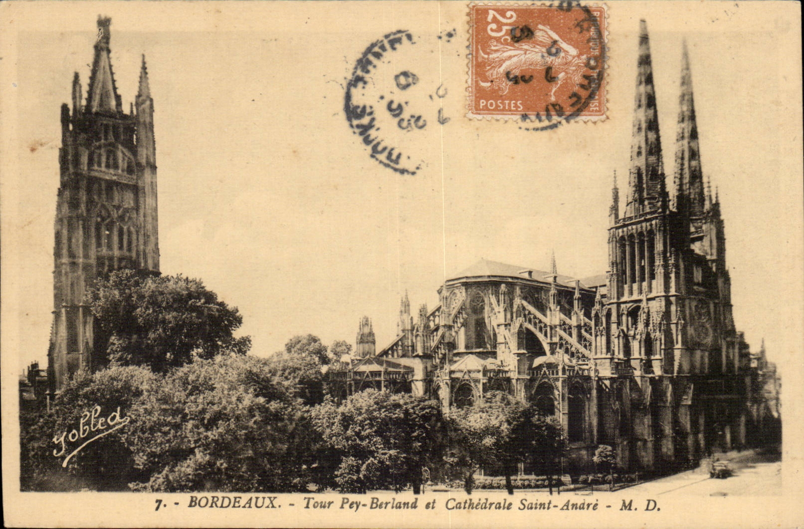 CPA Bordeaux Tour Pey Berland et cathedrale Saint Andre