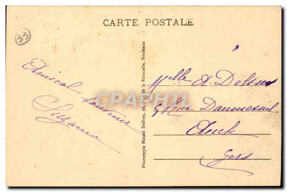 CPA Bordeaux Tour Pey Berland et cathedrale Saint Andre — Verso