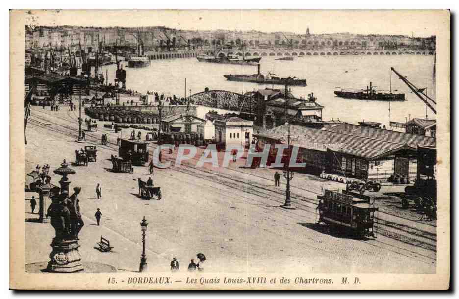 Bordeaux CPA Les quais Louis XVIII et les Chartrons