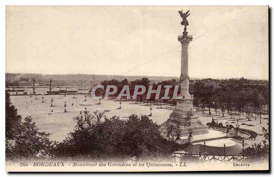 Bordeaux - Monument des Girondins et les Quinconces - Selecta - n°205