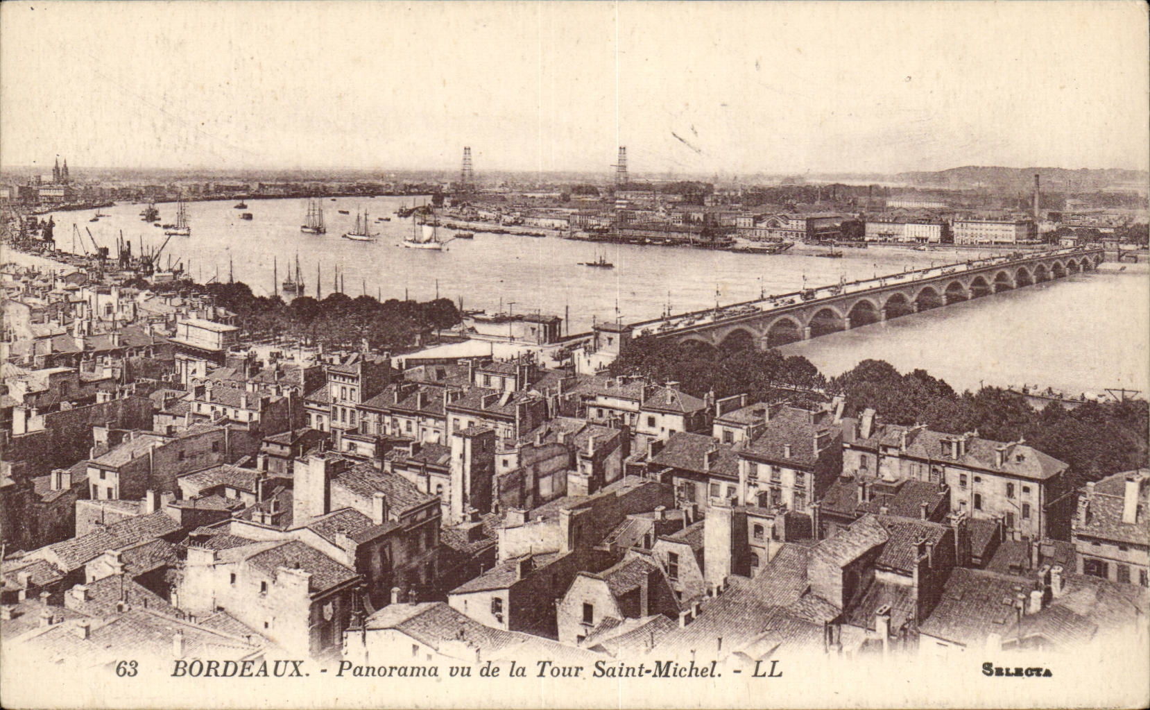 Bordeaux CPA Panorama de la Tour Saint Michel