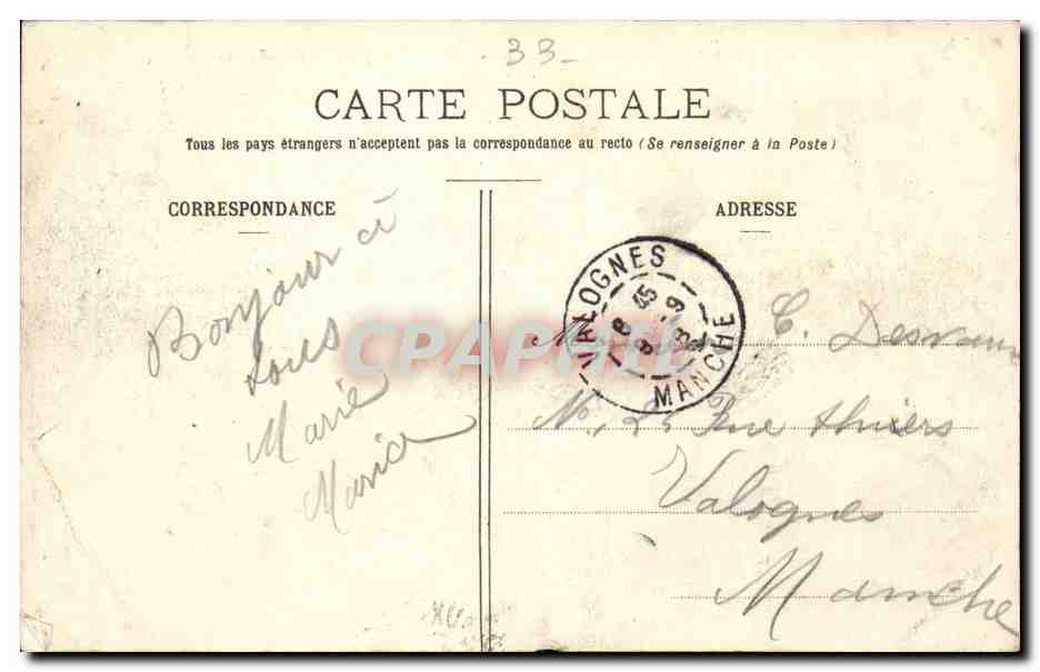 Bordeaux - La Place de la Comédie - Les Allées de Tourny - BR 329 — Verso