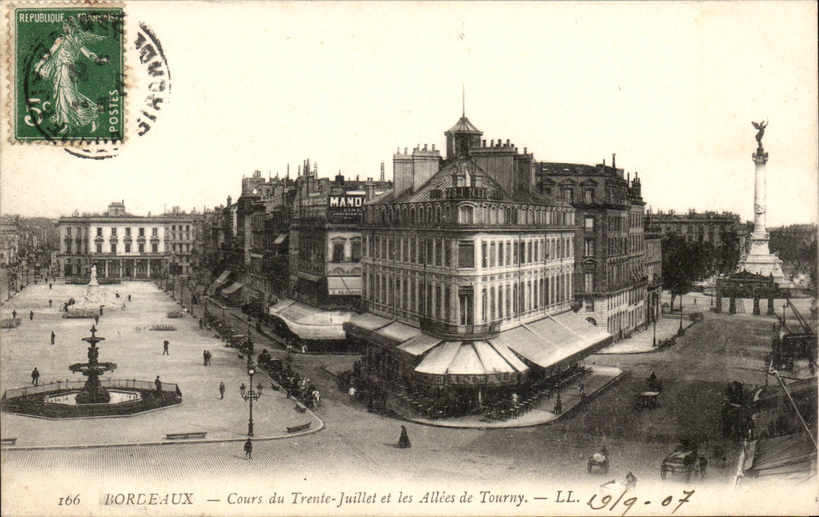 Bordeaux CPA Cours du XXX juillet et les allees de Tourny