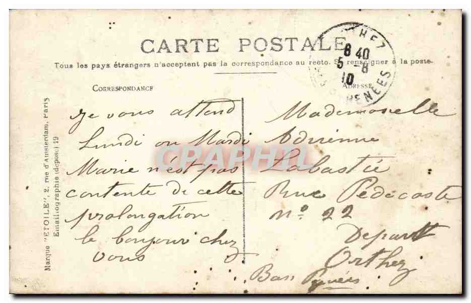 Bordeaux - La Gare Saint-Jean (Arrivée) — éditeur 'Etoile', n°18 — Reverso