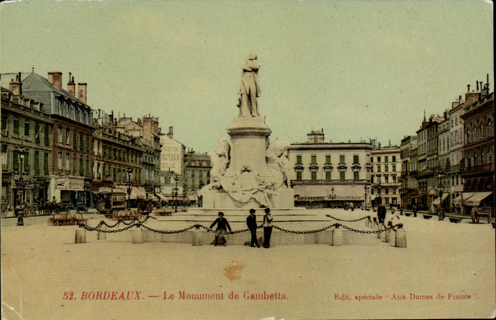 Bordeaux — Le Monument de Gambetta — Edit. spéciale 'Aux Dames de France'