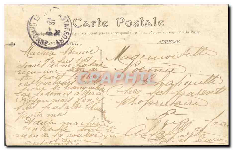 Bordeaux CPA Le jardin des plantes — Verso