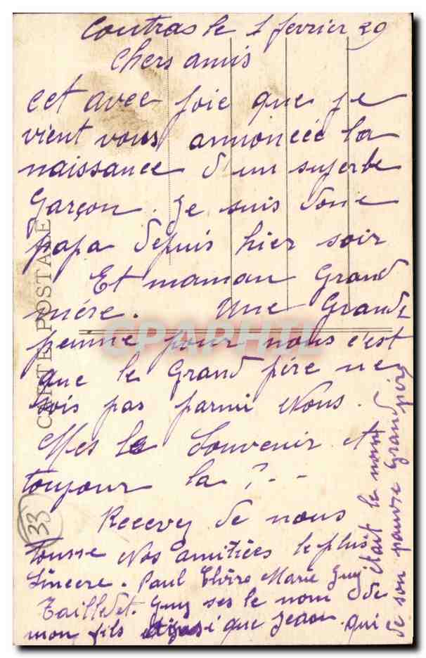 COUTRAS (Gironde) — Vue panoramique des Bords de la Dronne — éditeur non identifié, n° de série 2059 — Rückseite