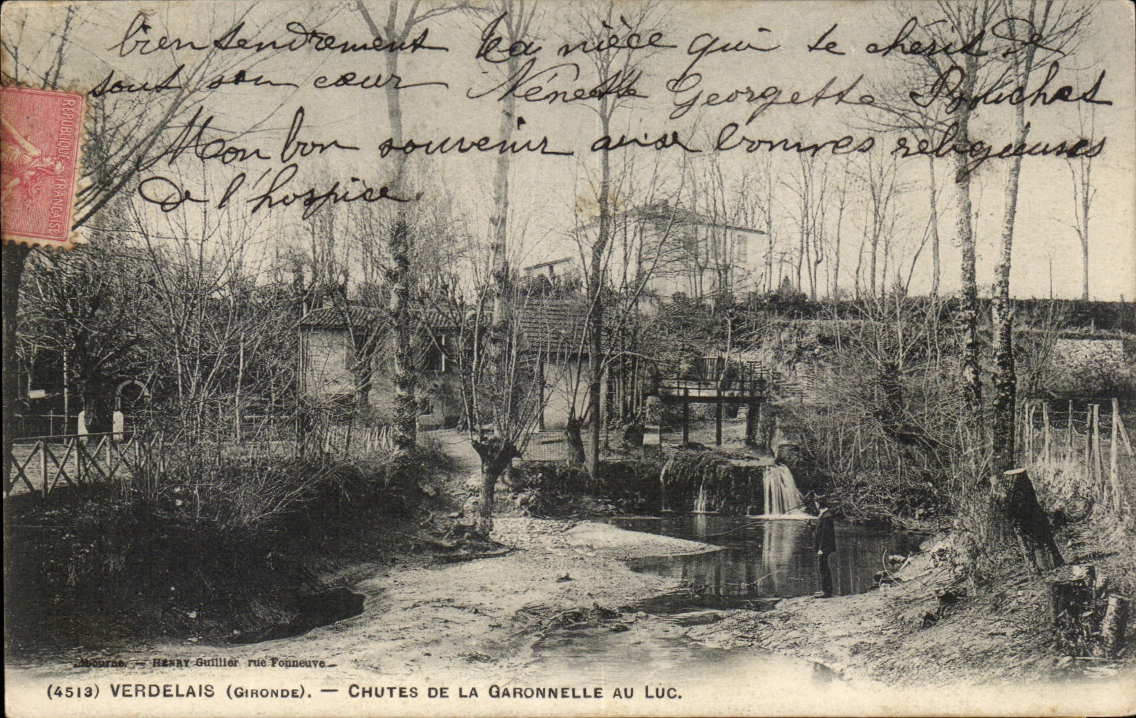 Verdelais CPA Chute de la Garonnelle au Luc