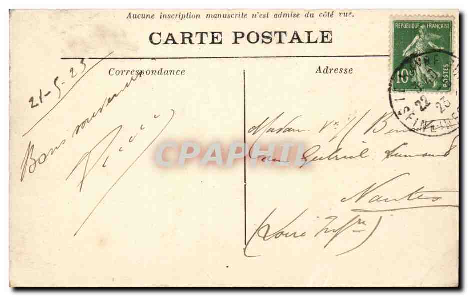 Bordeaux CPA Vue generale de la rade prise de la Tour Saint Michel — Verso