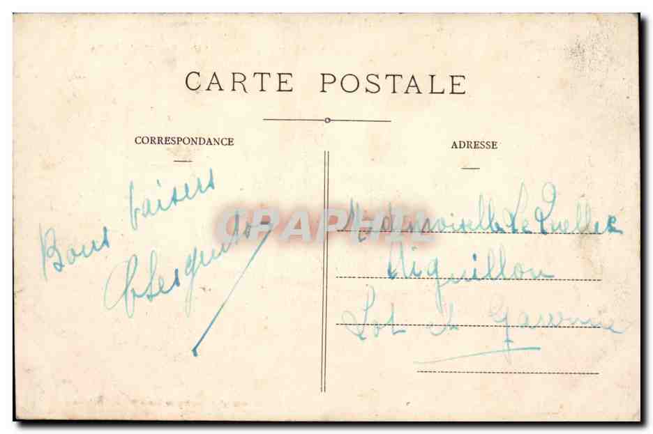 Ste-Foy-la-Grande — Rue Elysée Reclus — Editions photographiques Louis Garde, Libourne — Verso