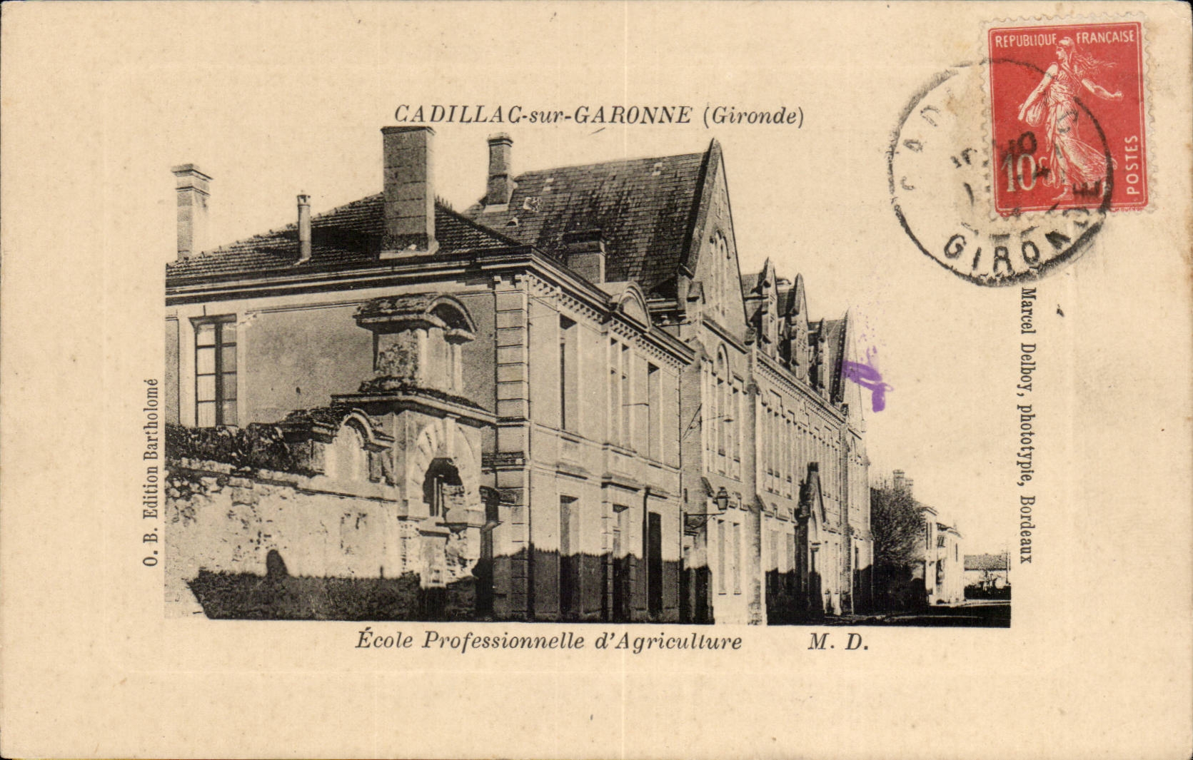 Cadillac sur Garonne CPA Ecole professionnelle d'agriculture