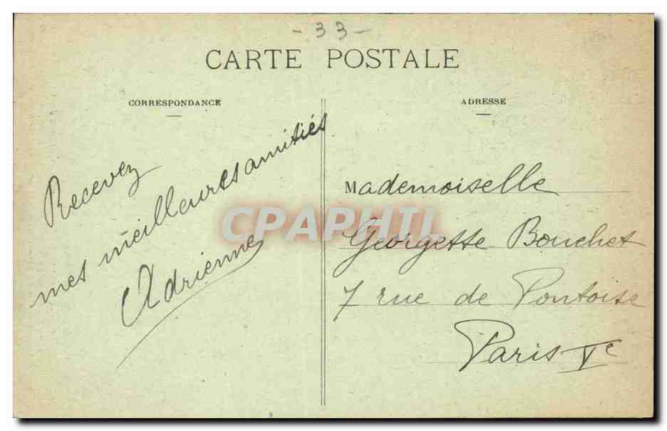 Cadillac sur Garonne CPA Chateau duc d'Epernon — Back