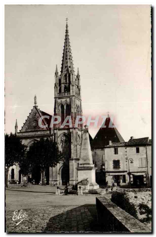 Cadillac - Kirche und Kriegerdenkmal — Verlag L. Château, Bordeaux