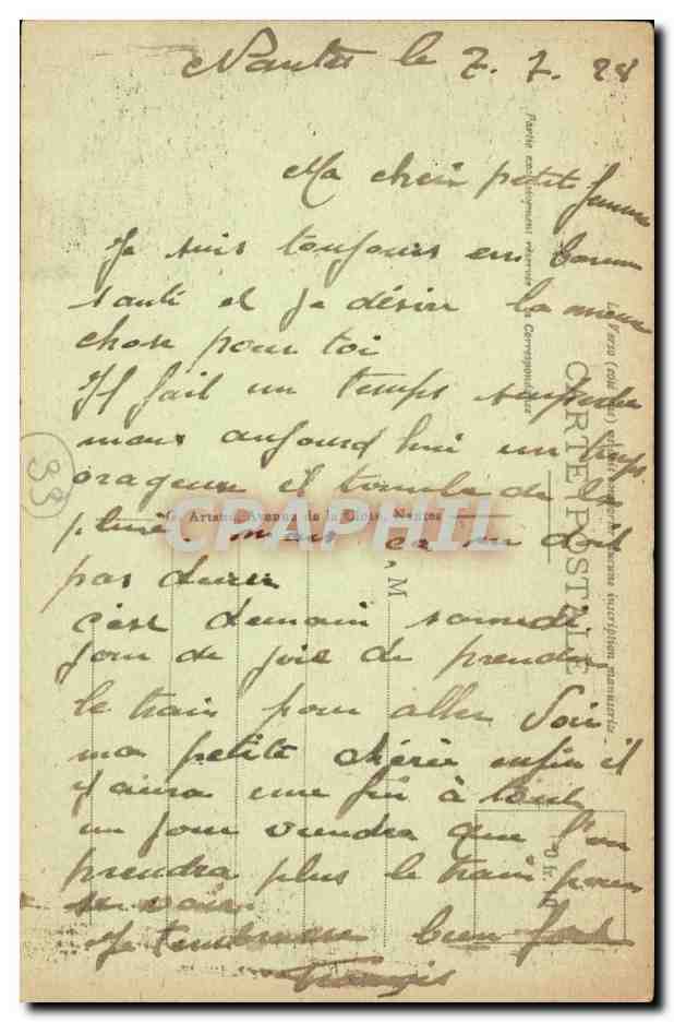 Bordeaux CPA Parc bordelais Un coin du lac — Verso